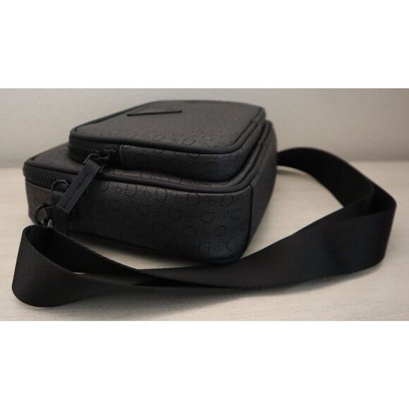 Guess SG910091 Charcoal Black Signature G Pebbled Lucius Crossbody/Shoulder Bag - Picture 5 of 11